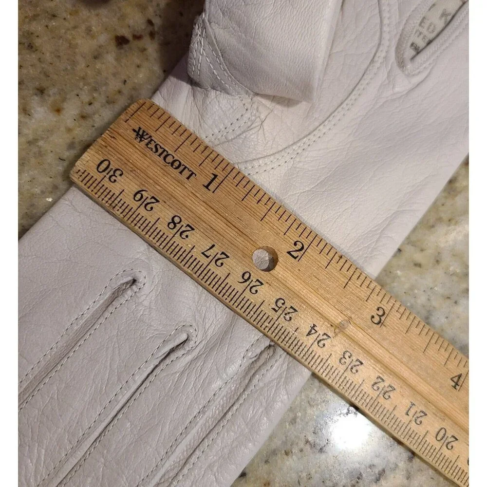 Vtg Size S Beige Soft Kid Leather Formal 8